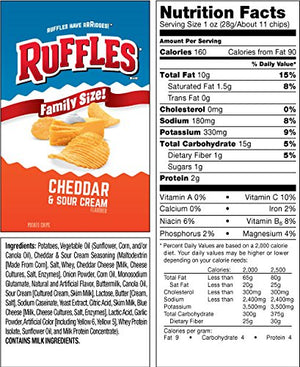 Ruffles Cheddar & Sour Cream - Pack of 10