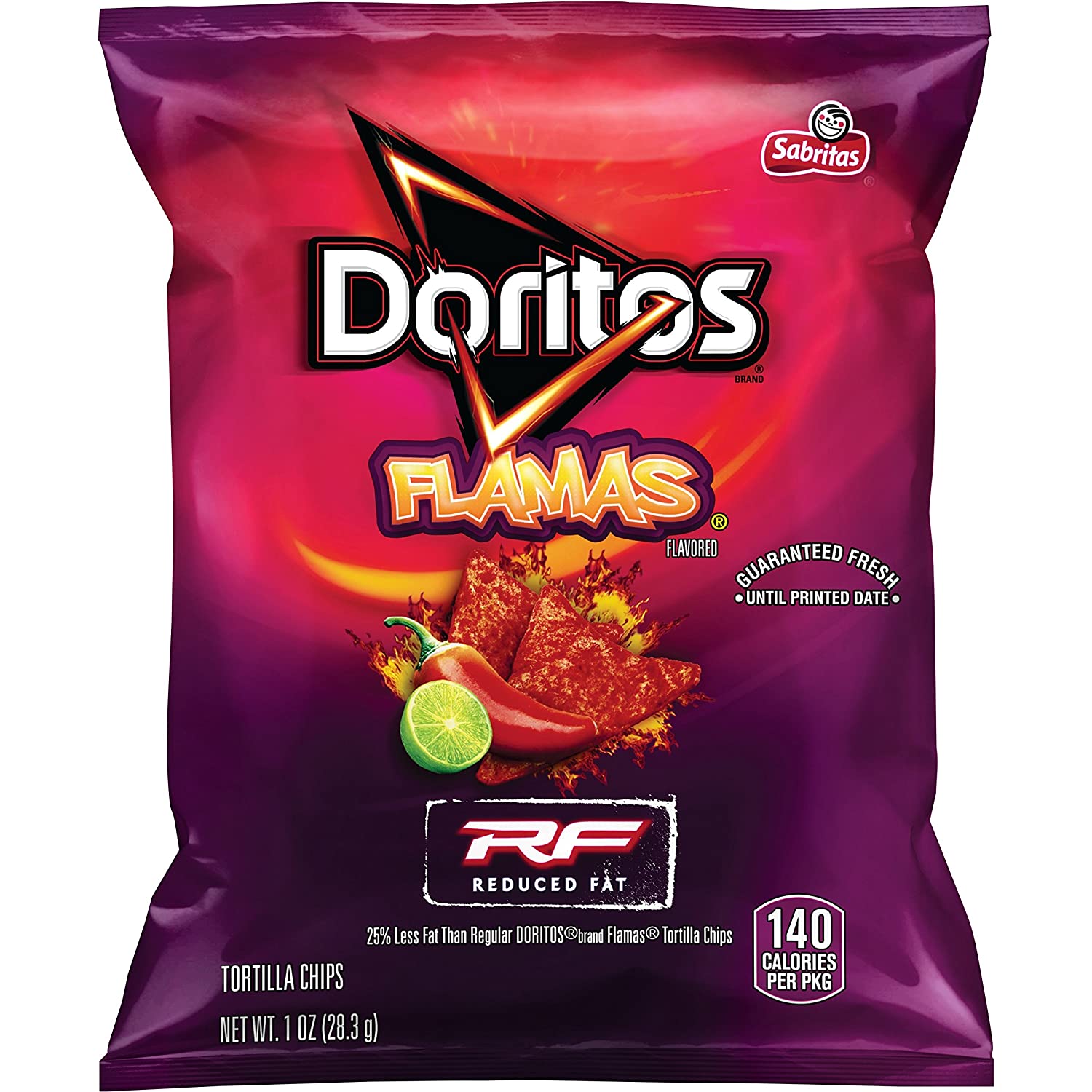 Doritos Flamas Reduced Fat - Pack of 10