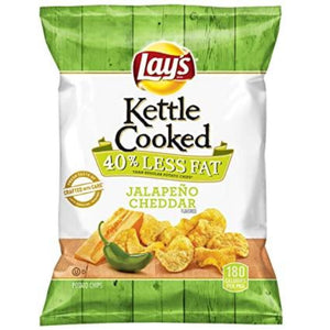 Lay's Kettle Cooked Jalapeño Cheddar 40% RF - Pack of 10