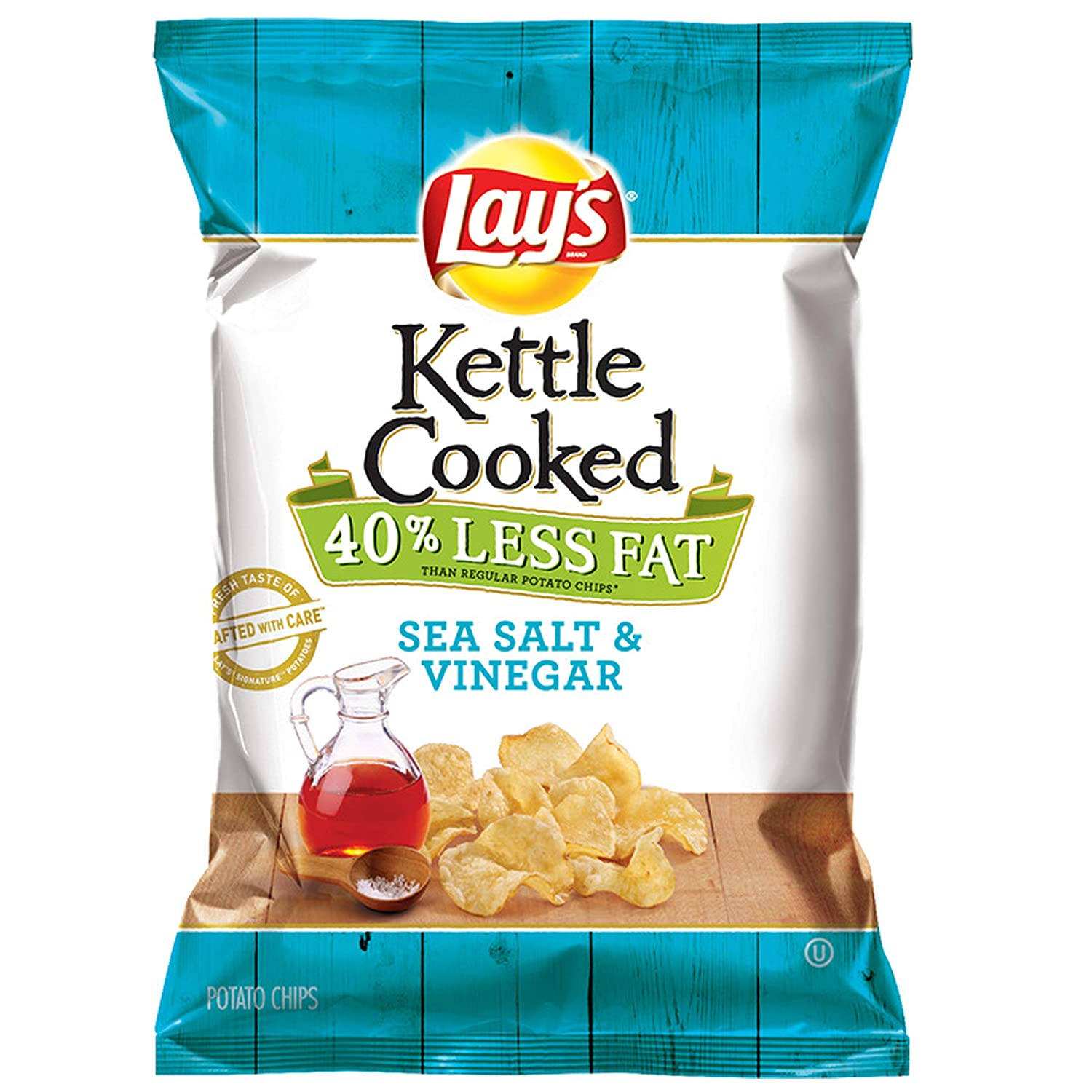 Lay's Kettle Cooked Sea Salt & Vinegar 40% RF - Pack of 10