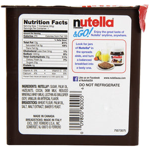 Nutella & Go! Hazelnut Spread - Pack of 8